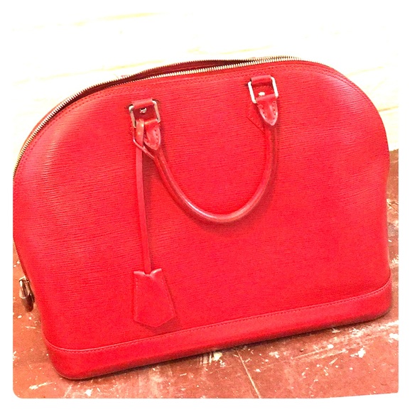 Louis Vuitton Handbags - 💯 Authentic Louis Vuitton Red Alma PM